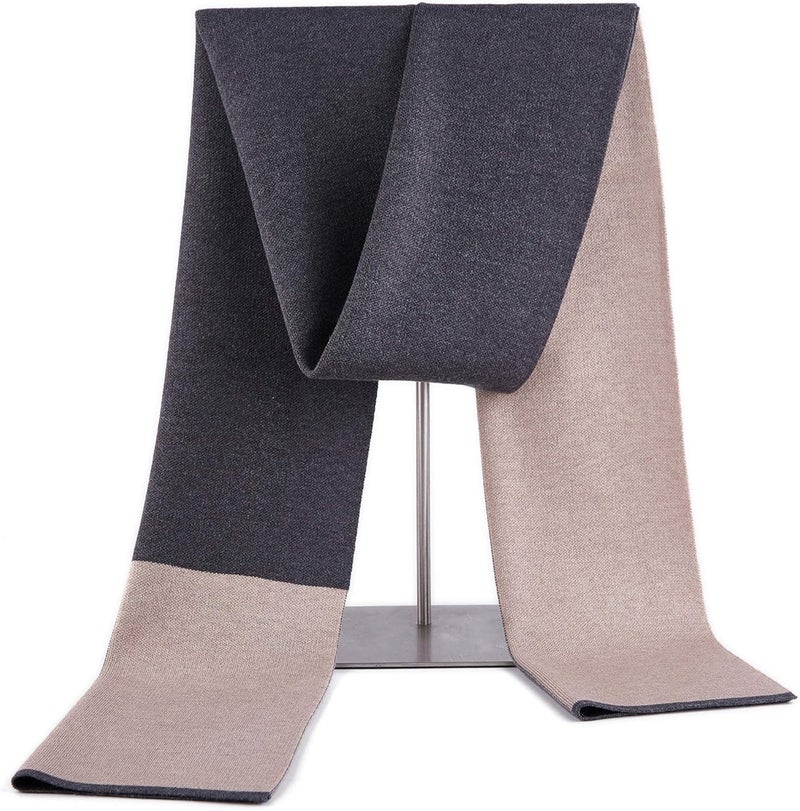 IONA Men's Winter Cashmere Feel Australian Wool Soft Warm Knitted Scarf - Image 4