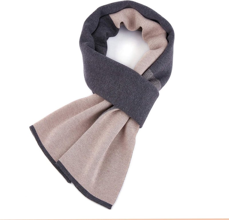 IONA Men's Winter Cashmere Feel Australian Wool Soft Warm Knitted Scarf - Image 5