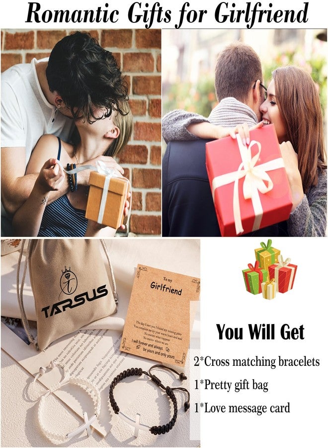 Tarsus Gifts for Girlfriend, Valentines Day Gifts for Her, Girlfriend Birthday Gift Cross Couples Bracelets Christmas Anniversary - Image 5