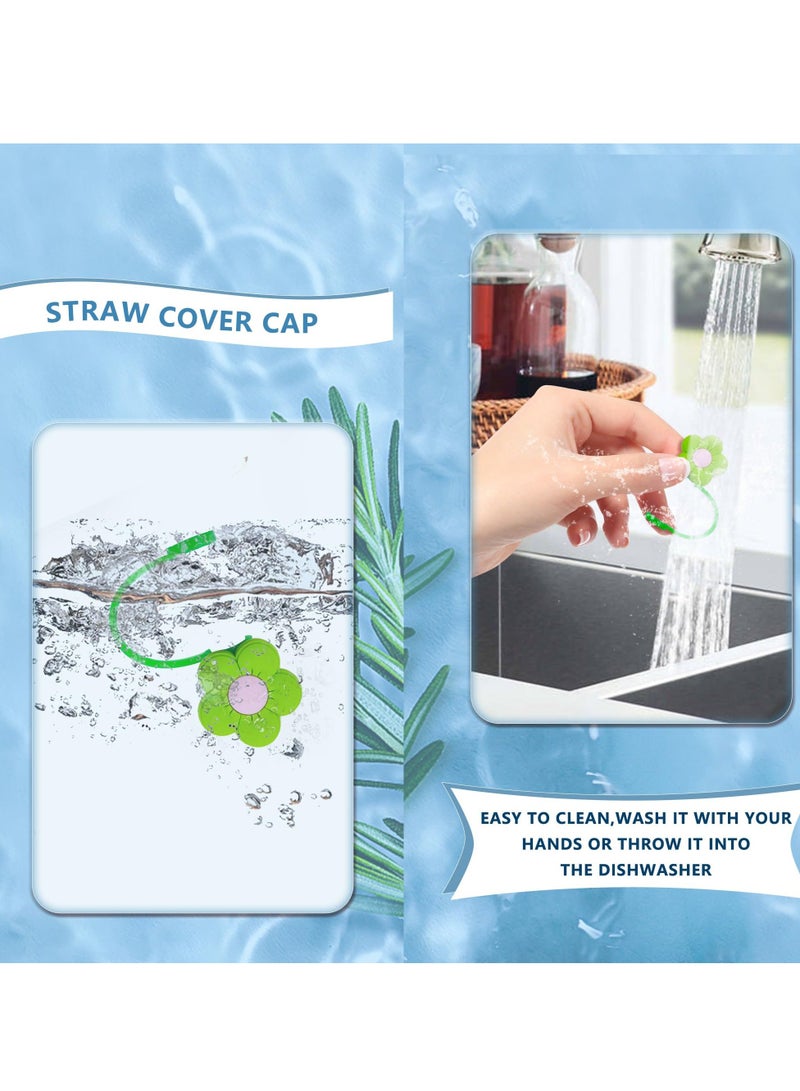 Excefore Straw Covers Cap Toppers, 10 Pcs Straw Cover for Stanley Cup, Silicone Straw Covers Cap Reusable Drinking Straw Topper Compatible, for Stanley Cups Accessories, 0.4in - Image 4