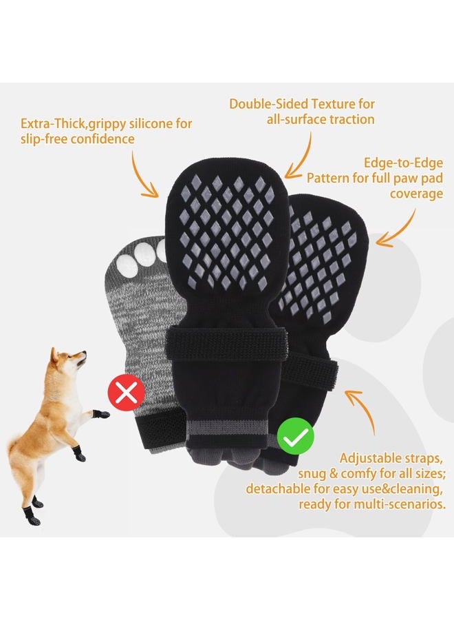 KOOLTAIL Dog Socks for Hot/Cold Pavement to Prevent Licking Paws Scratching,Anti Slip Pet Boots&Paw Protector for Hardwood Floors,Traction Control Grip Booties for Dogs - Image 5