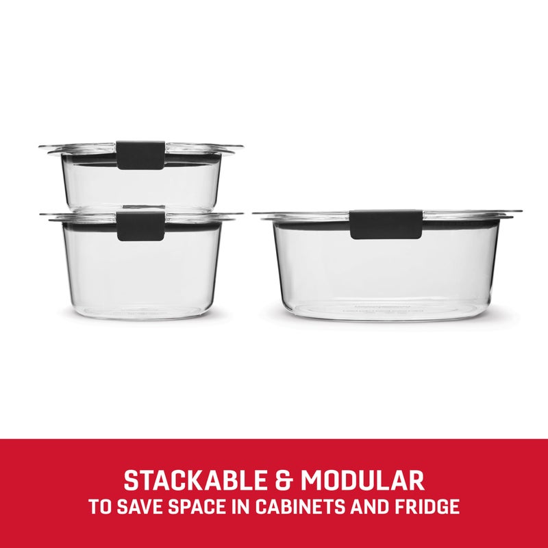 Rubbermaid BrillianceÂ® Round Leak Proof Food Storage Containers, 6 Piece Set - Image 4
