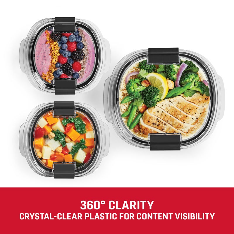 Rubbermaid BrillianceÂ® Round Leak Proof Food Storage Containers, 6 Piece Set - Image 5