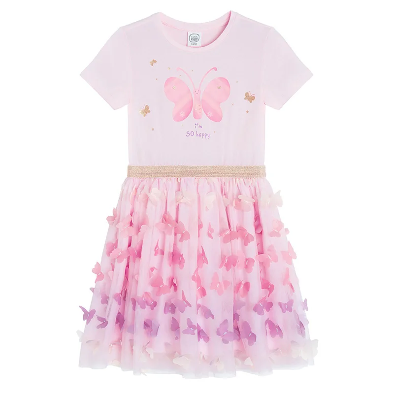 Cool Club PINK COTTON, ELASTANE DRESS S/S