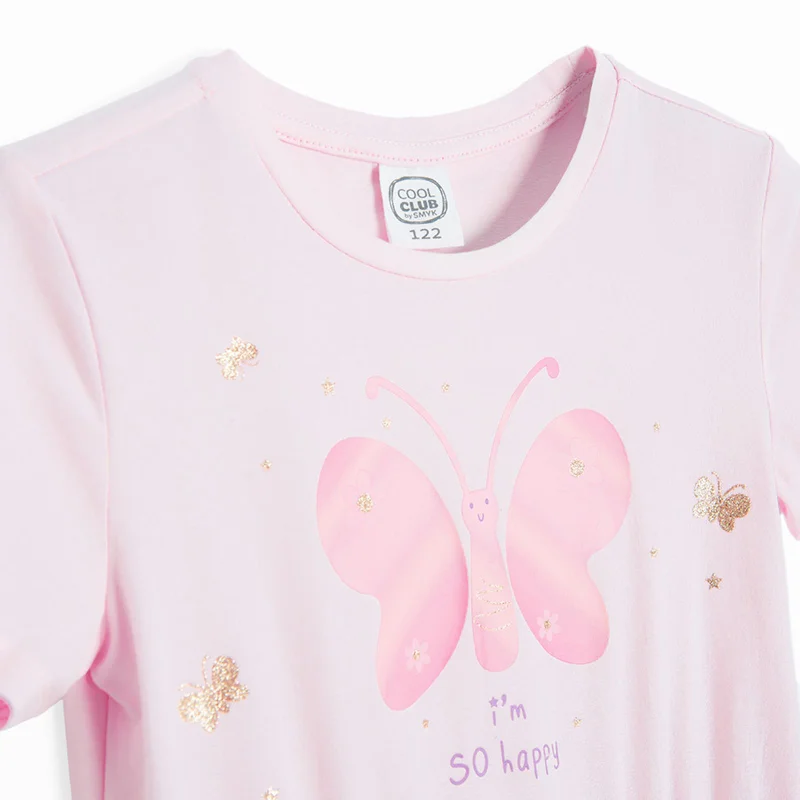 Cool Club PINK COTTON, ELASTANE DRESS S/S