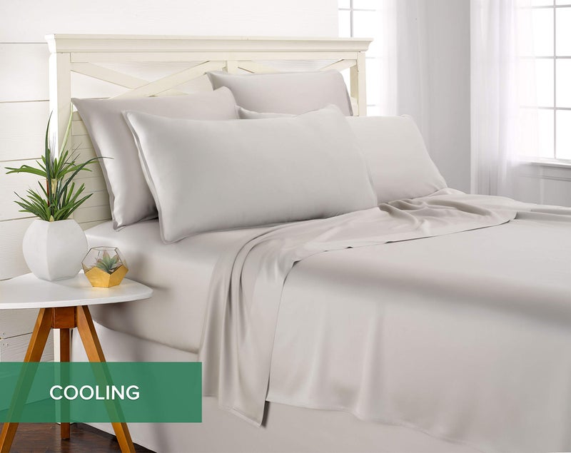 Pure Bamboo Twin Sheets by Pure Bamboo  Genuine 100% Organic Viscose Derived from Bamboo Bed Sheet Set  Luxuriously Soft & Cooling  Double Stitching  Lifetime Quality Promise (Twin  Silver Pearl)  - Image 5