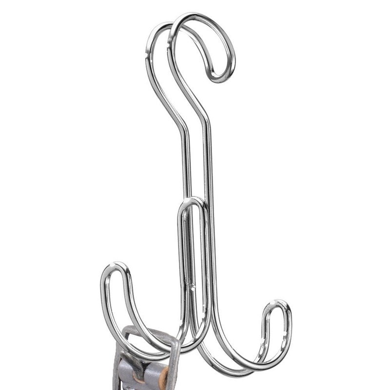 InterDesign iDesign Classico Over the Rod, Closet Accessory Organizer for Ties, Belts, Handbags, Fashion Jewelry - 2 Hooks, Chrome - Image 3