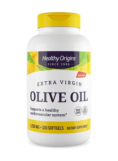 Olive Oil Extra Virgin  Supports a Healthy Cardiovascular System 1250 mg Dietary Supplement - 120 Softgels