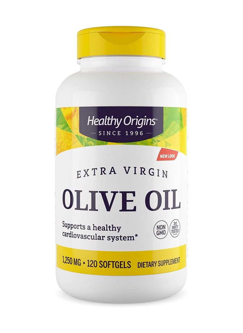Healthy Origins Olive Oil Extra Virgin  Supports a Healthy Cardiovascular System 1250 mg Dietary Supplement - 120 Softgels  - Image 1
