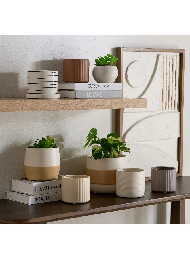 Home Box Vesus Dolomite Plant Pot - 11.5x11.5x10.4 cm