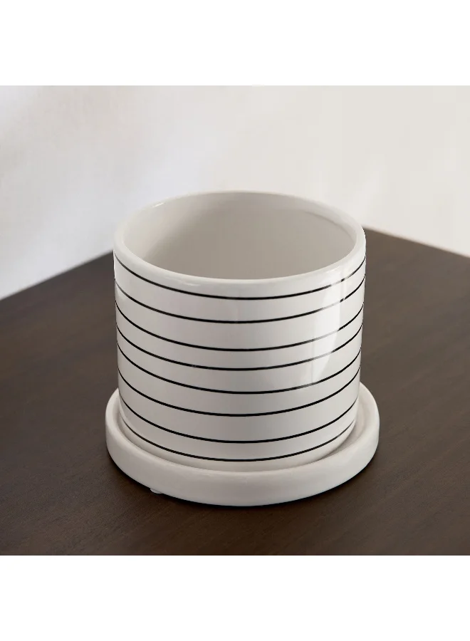 Home Box Vesus Dolomite Plant Pot - 11.5x11.5x10.4 cm