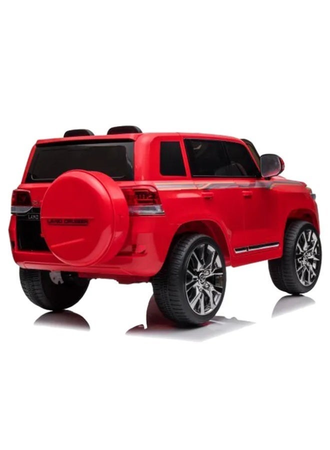 تويوتا سيارة ركوب تويوتا لاند كروزر (SUV) - حمراء، 12 فولت - Image 1