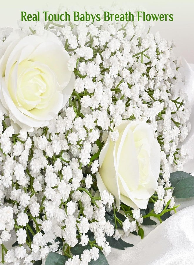 Dolicer 14 Branches Babys Breath Artificial Flowers, 2 Bundles Real Touch Baby Breath Flowers Artificial Bulk, White Fake Flowers, Faux Babies Breath for Wedding Floral Arrangements Home Decor - Image 4