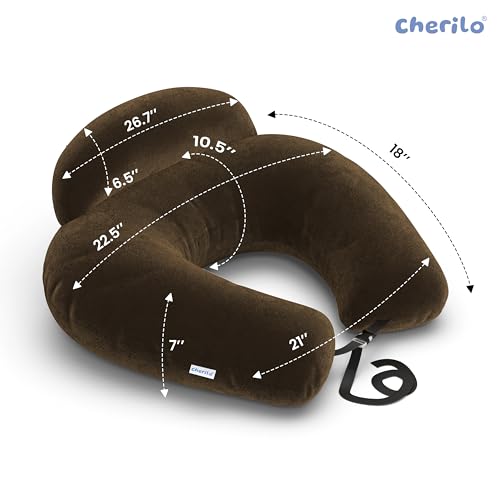 Cherilo Nursing Pillow for Breastfeeding, Plus Size Breast Feeding Pillow with Security Fence Design for Extra Baby Support, Adjustable Belt Strap | Removable Premium Velvet Cover | Brown - Image 2