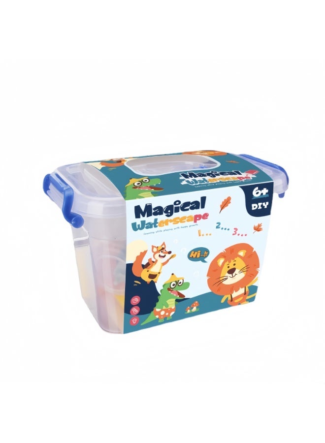 مجموعة لعبة الخرز المائية السحرية - DIY جيلي بحر صناعة الحيوانات مع صندوق التخزين ، ألعاب سلة الحس للأطفال في سن 6 + ، هدية النشاط التعليمي والحزب - Image 1