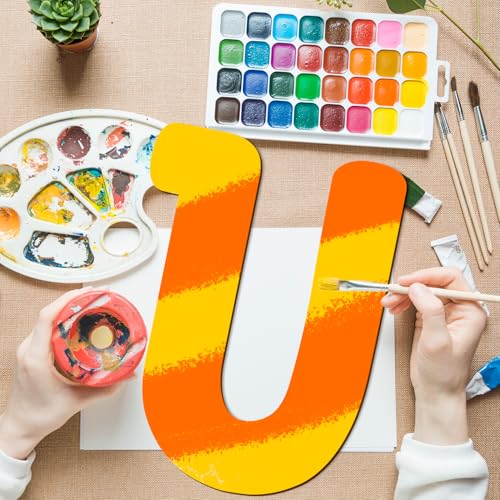 Longan Craft 17 Inch Large Wooden Letters, Big Wooden Alphabet Letters for Wall Decor Paintable Large Thick Wood Letters R for Crafts Wooden Cutout Sign for Nursery Birthday Wedding Party Home Decoration - Image 3