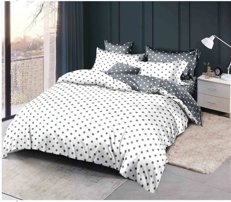 Luxury King 6-Piece Bedding Set –  simple Design, 220x240cm Duvet Cover with Fitted Sheet & 4 Pillowcases