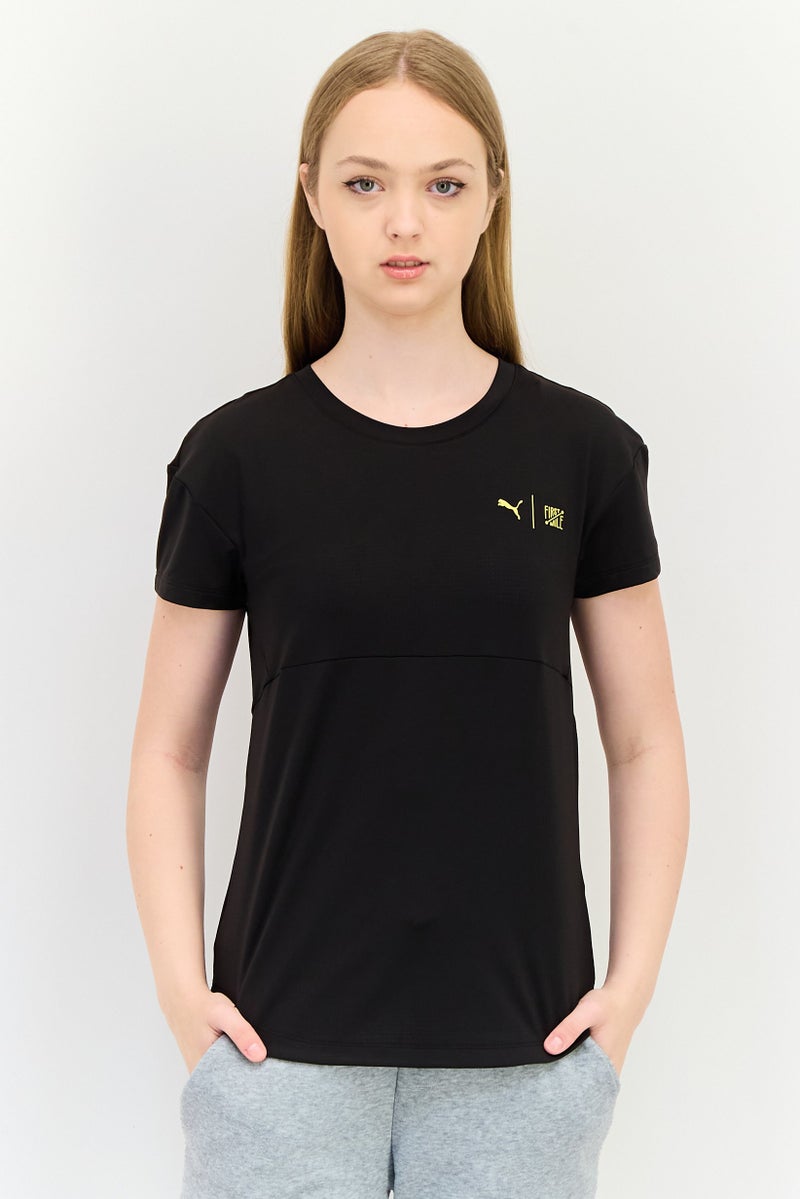 PUMA Women Sportswear Fit Short Sleeve Outdoor T Shirt, Black - Image 1