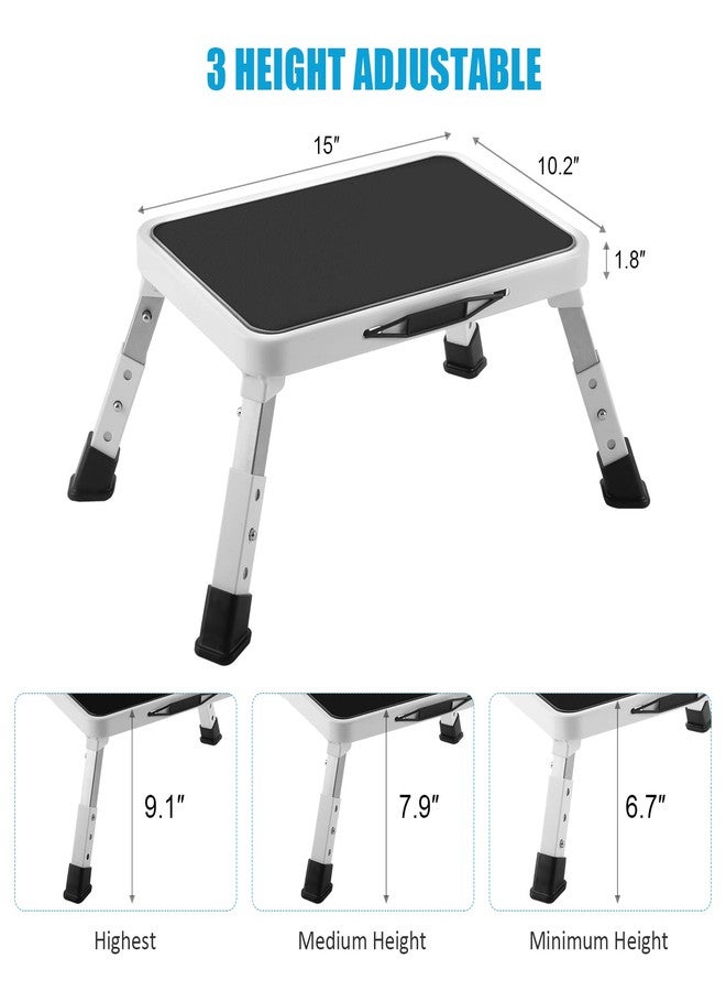 Jocauto Folding Step Stool, Height-Adjustable Step Stool with Non-Slip Platform, Step Ladder for Adults or Kids in Kitchen, Home, 330 Lbs Capacity - Image 2