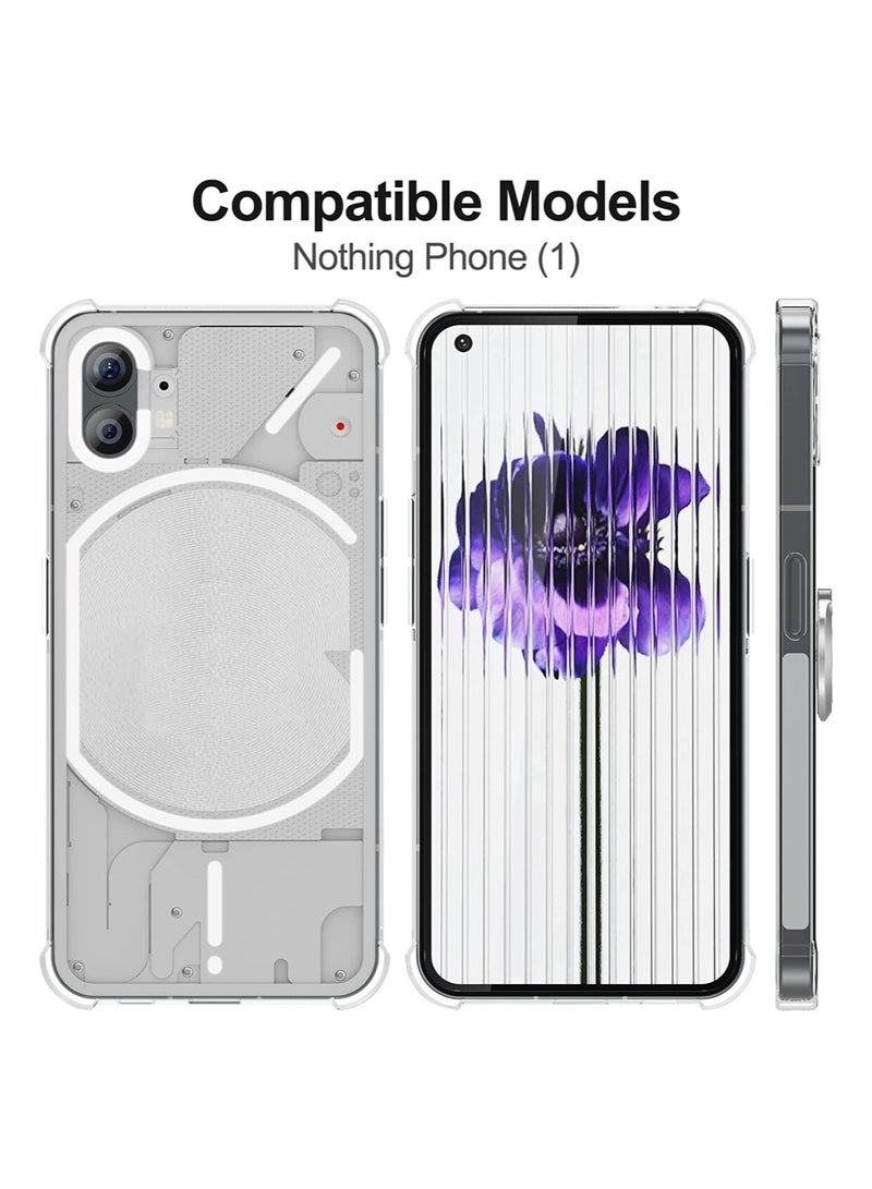 ELTRAZONE Nothing Phone 1 Case with 2 Pack Tempered Glass Screen Protector, Crystal Clear TPU Silicone Case with Airbag Corners, Drop Protection Cover - Image 5