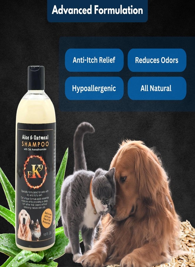 E3 Oatmeal Shampoo for Dogs and Cats - Hypollergenic - Aloe & Oatmeal Itchy Skin Relief - Dog Shampoo for Allergies & Itching - Oatmeal & Aloe, Soothes Sensitive Skin - Shampoo de Avena para Perros - Image 3