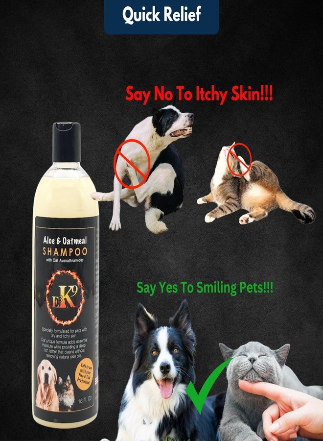 E3 Oatmeal Shampoo for Dogs and Cats - Hypollergenic - Aloe & Oatmeal Itchy Skin Relief - Dog Shampoo for Allergies & Itching - Oatmeal & Aloe, Soothes Sensitive Skin - Shampoo de Avena para Perros - Image 5