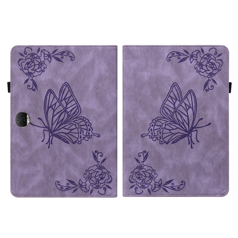 For Honor Pad 9 12.1 erfly Flower Embossed Leather Tablet Case(Purple) - Image 3