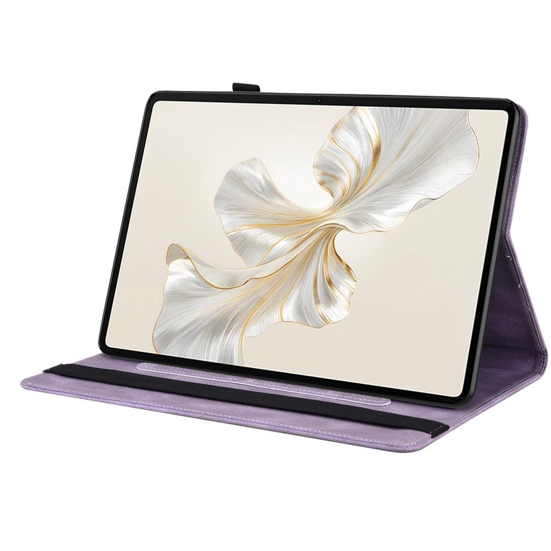 For Honor Pad 9 12.1 erfly Flower Embossed Leather Tablet Case(Purple) - Image 5