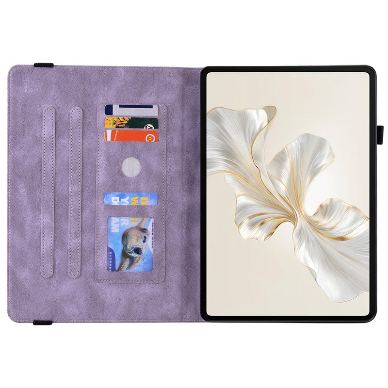 For Honor Pad 9 12.1 erfly Flower Embossed Leather Tablet Case(Purple) - Image 4