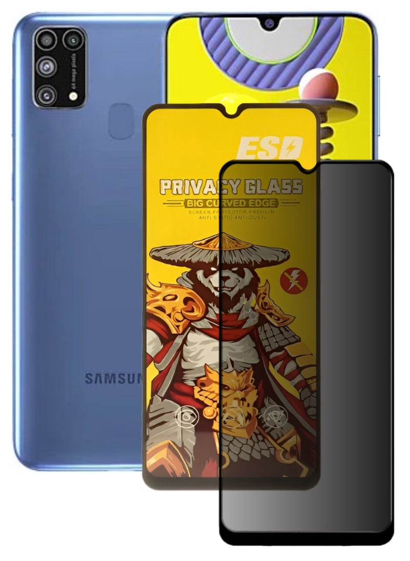 ESD Tempered Dustproof Privacy Glass Screen Protector Compatible For Samsung Galaxy M31 Prime - Image 1