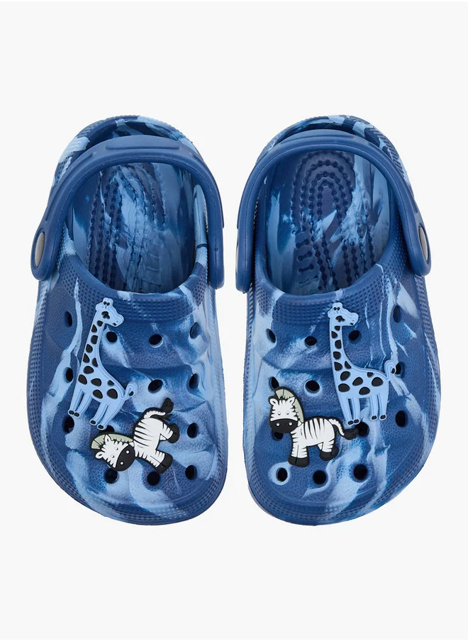 Aqua Boys Animal Accent Clogs with Backstrap
