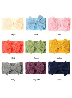 iMissiu Baby Big Hair Bow Head Wrap - 9 Pieces  - Image 2