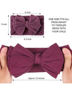 iMissiu Baby Big Hair Bow Head Wrap - 9 Pieces  - Image 3