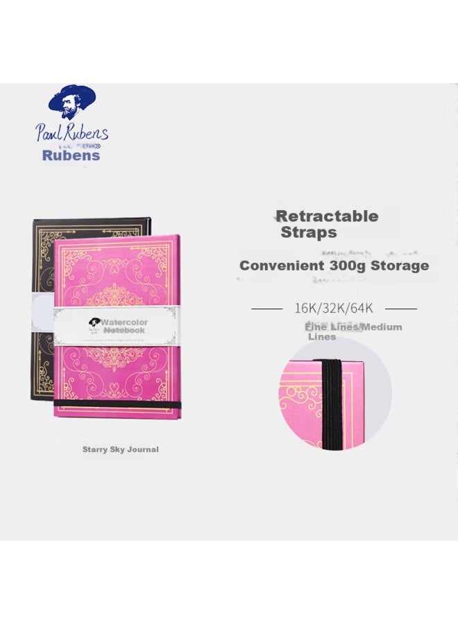 بول روبنز Paul Rubens Starry Sky Sketchbook سميك 16k حبيبات ناعمة 300g دفتر رسم مزدوج الاستخدام كتاب رسم فن الرسم سفر كتاب ألوان مائية 20 صفحة 0110001081 - Image 1