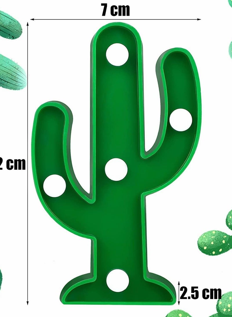 Excefore LED Cactus Light, 2 Pcs LED Night Light, Cute Table Night Lamp Cactus Decorations - Image 4