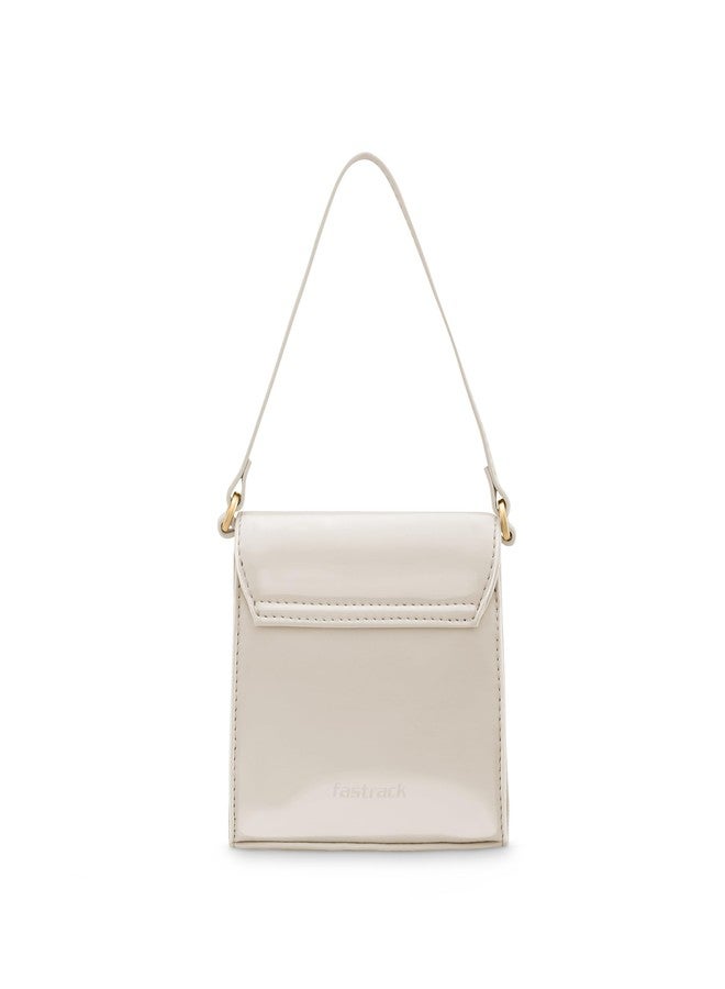 Fastrack Women and Girls Party Handheld Bag , | Purse Handbag | Mini Bag for Casual Carry, Off White - Image 5