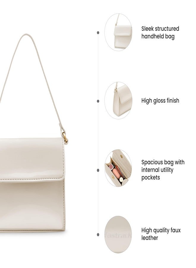 Fastrack Women and Girls Party Handheld Bag , | Purse Handbag | Mini Bag for Casual Carry, Off White - Image 3