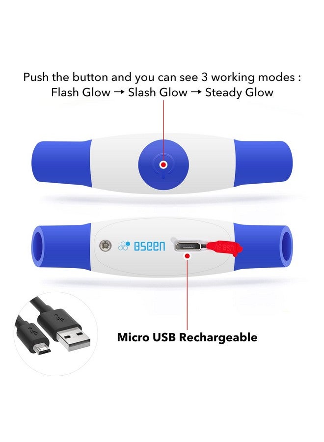 BSEEN Up Dog Collar, Bseen Usb Rechargeable Flash Dog Necklace Light, Pet Safety Collar Makes Your Beloved Dogs Be Seen At Night For Small Medium Large Dogs(Blue) - Image 4