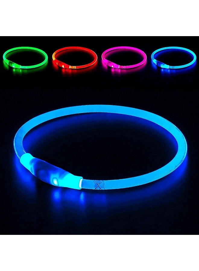 BSEEN Up Dog Collar, Bseen Usb Rechargeable Flash Dog Necklace Light, Pet Safety Collar Makes Your Beloved Dogs Be Seen At Night For Small Medium Large Dogs(Blue) - Image 1