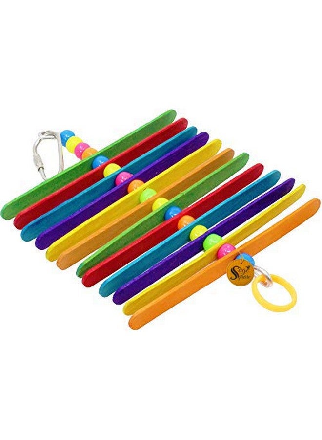 Sage Square Playful Natural Wood Sticks Hanging Toy Cage Accessory for Cockatiel, Lovebird, Budgerigar, Canary, Budgeri Birds - Image 4