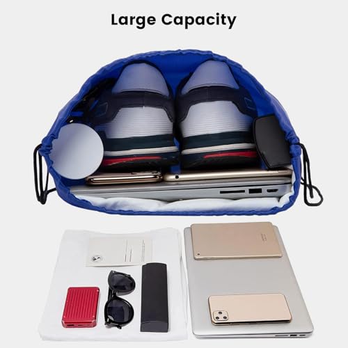 Vorspack Drawstring Backpacks Bulk 20 Pieces String Bags Customized Bags for Party Gym Sport Trip - Blue - Image 3