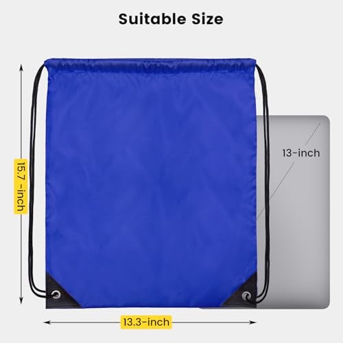 Vorspack Drawstring Backpacks Bulk 20 Pieces String Bags Customized Bags for Party Gym Sport Trip - Blue - Image 2