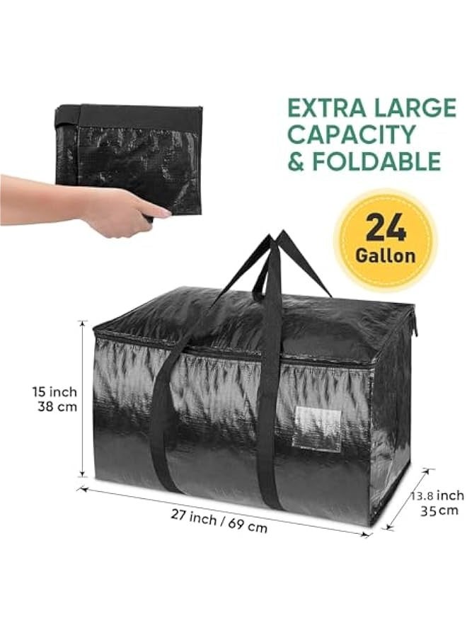 TRASSLE 4-Pack Oversized Moving Bags with Reinforced Handles, Heavy-Duty Storage Tote for Clothes, Moving Supplies  - Image 2