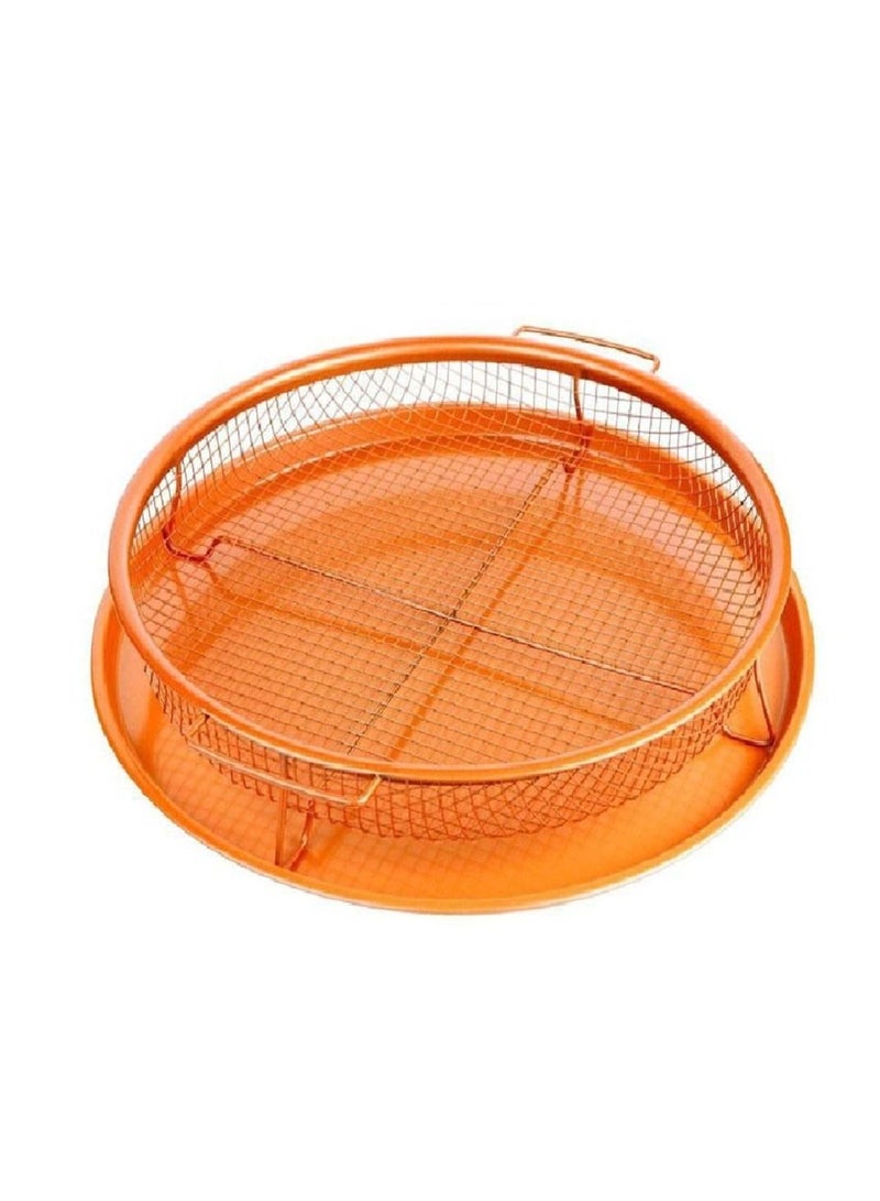 Non Stick Oven Copper Crisper Baking Sheet Air Fryer Deluxe Chef Pan Sheet For Chips French Fries 360° - Image 2