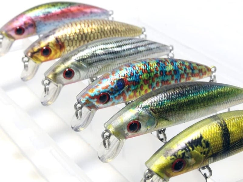 wLure Minnow Crankbait for Bass Fishing Bass Lure Jerkbait Fishing Lures and Tackle Box - Image 1