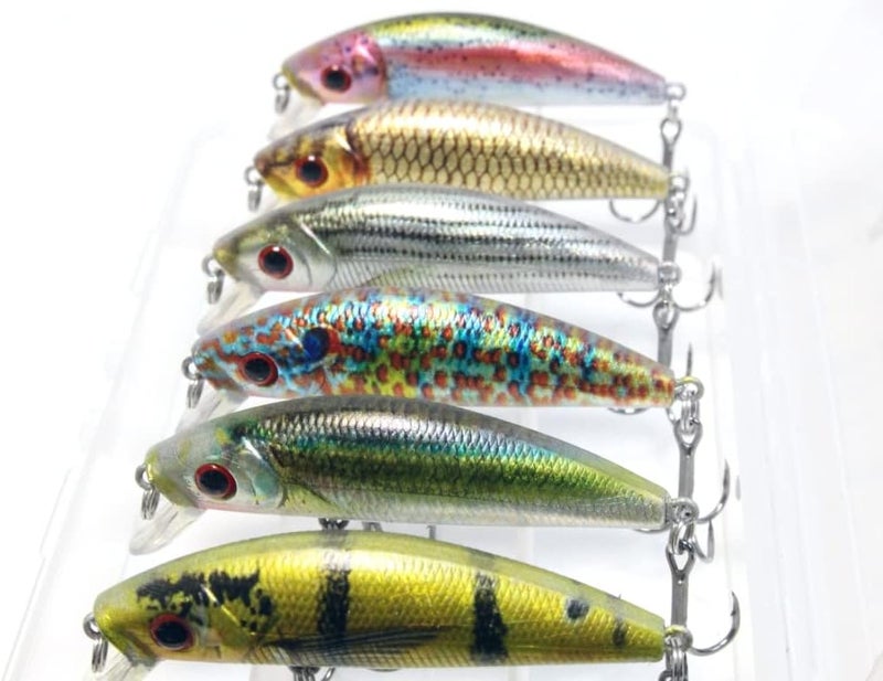 wLure Minnow Crankbait for Bass Fishing Bass Lure Jerkbait Fishing Lures and Tackle Box - Image 2