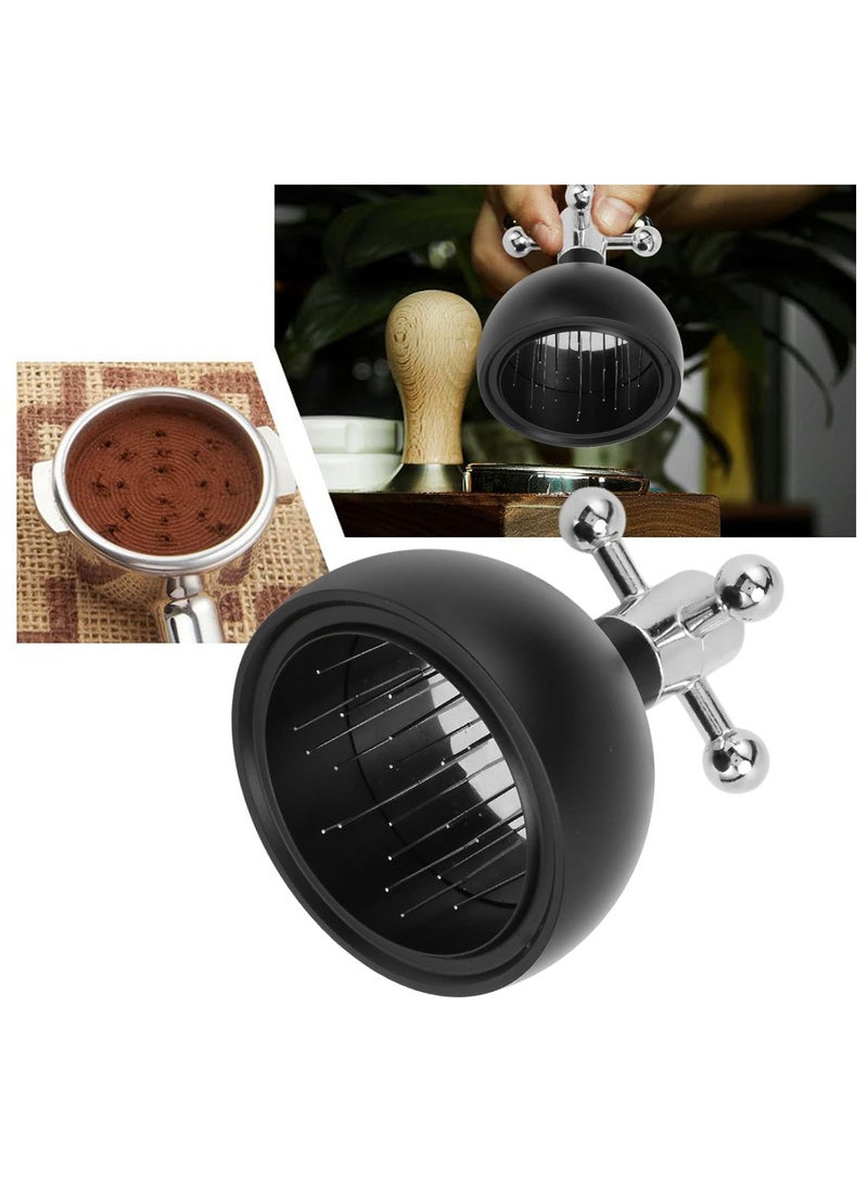 SYOSI 53mm Coffee Distributor Tamper Coffee Powder Distributor Needle Espresso Hand Tamper Coffee Tamper Tool with Rotating Handle for Coffee Powder Stirring Tool for Espresso Distribution - Image 3