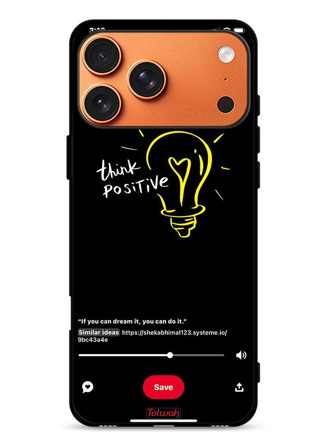 Tolwak Apple iPhone 17 Pro Max Protective Case Cover Think Positive - Image 1