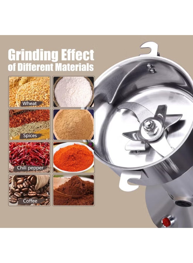 Heavy Duty 1000W Electric Grain Grinder 200g Capacity for Home & Small Business Flour Production - Image 2