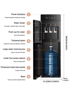 Generic Hot & Cold Water Cooler for Home Office - Bottom Loading 5 Gallon Dispenser - Ideal 3 in 1 Water Cooler  - Image 2